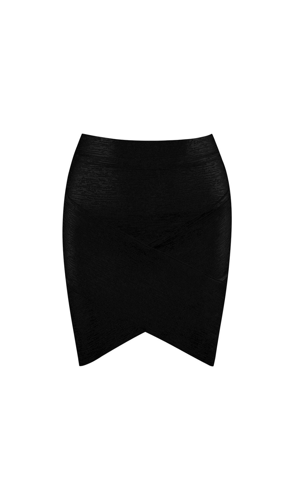 Pwyll Silver Metallic Bandage Mini Skirt - Curve-Hugging & Glamorous