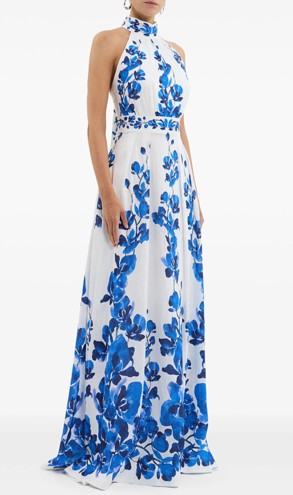 Enid Blue Printed Maxi Dress