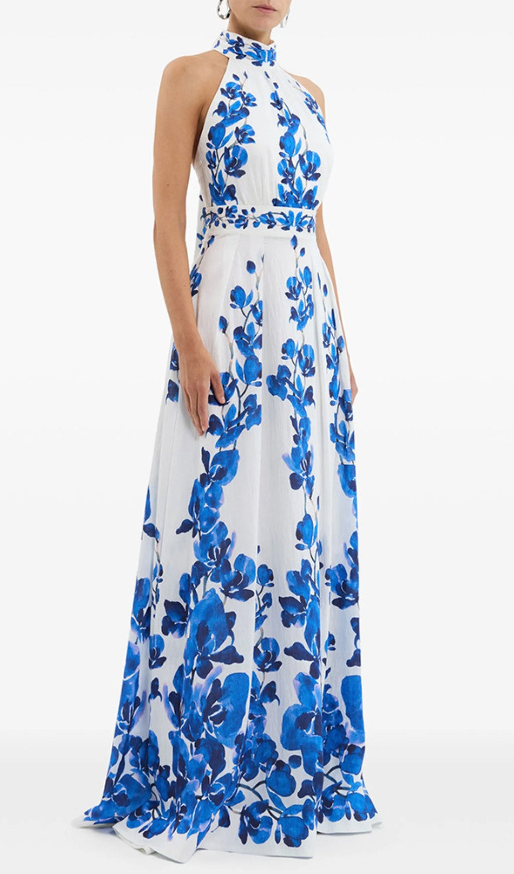Enid Blue Printed Maxi Dress