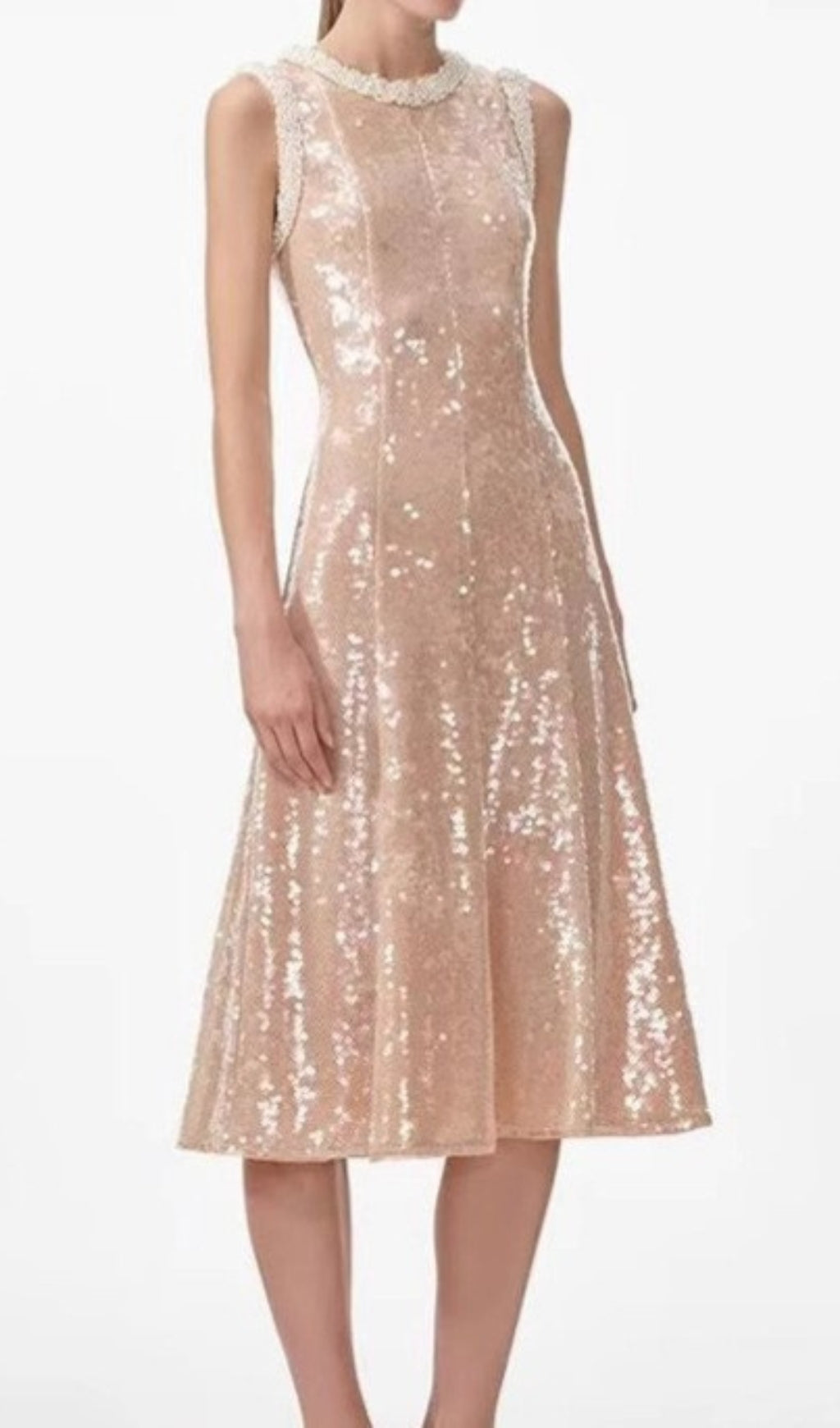 Chaniya Sequin Sleeveless Midi Dress