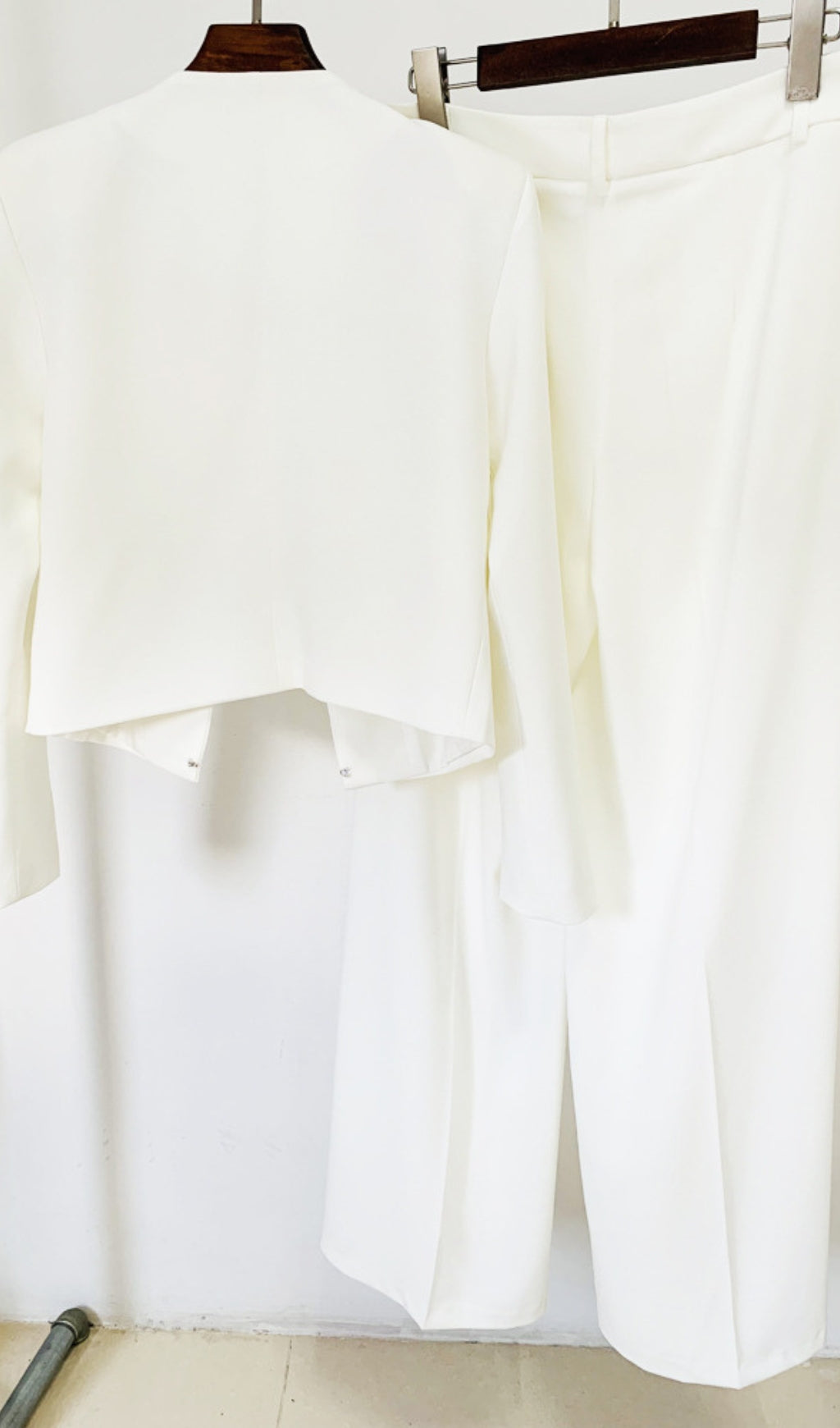 Benedetta White Crystal Pants Set