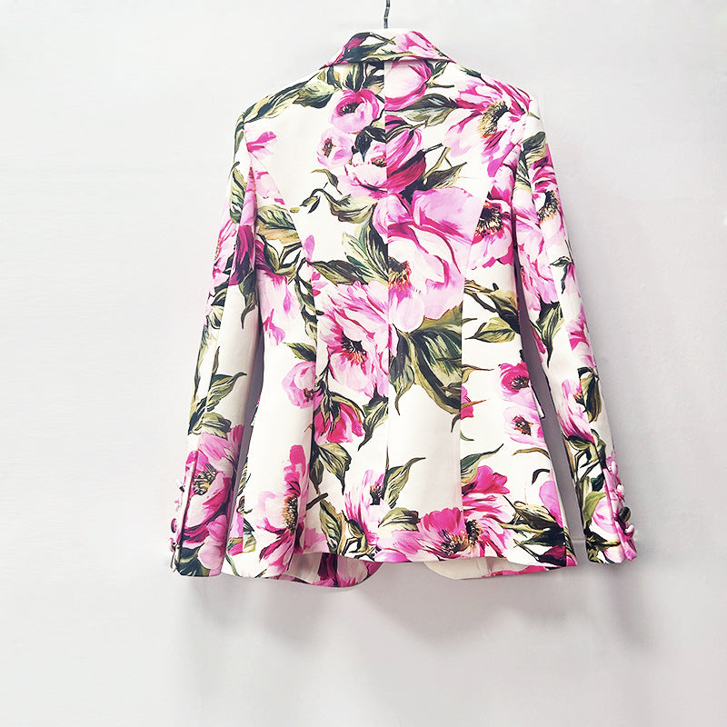 Gonzalo Flower Printed Blazer & Pants Set
