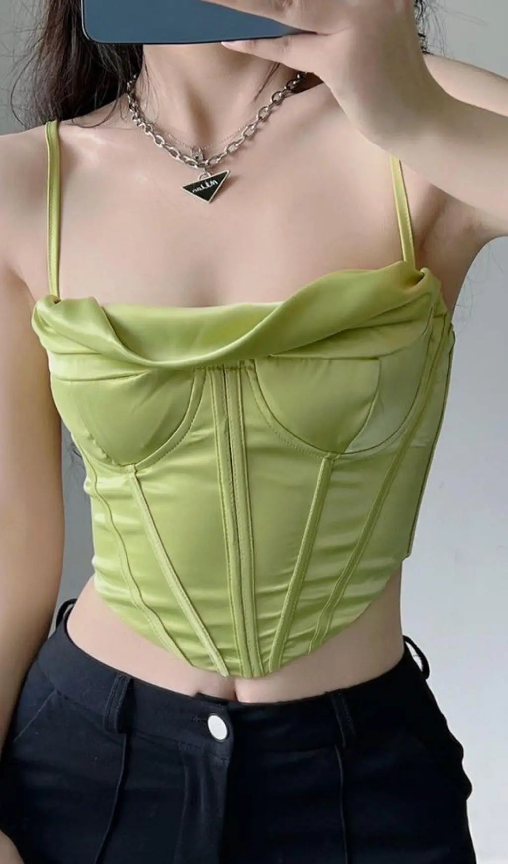 Pistachio Corset Top