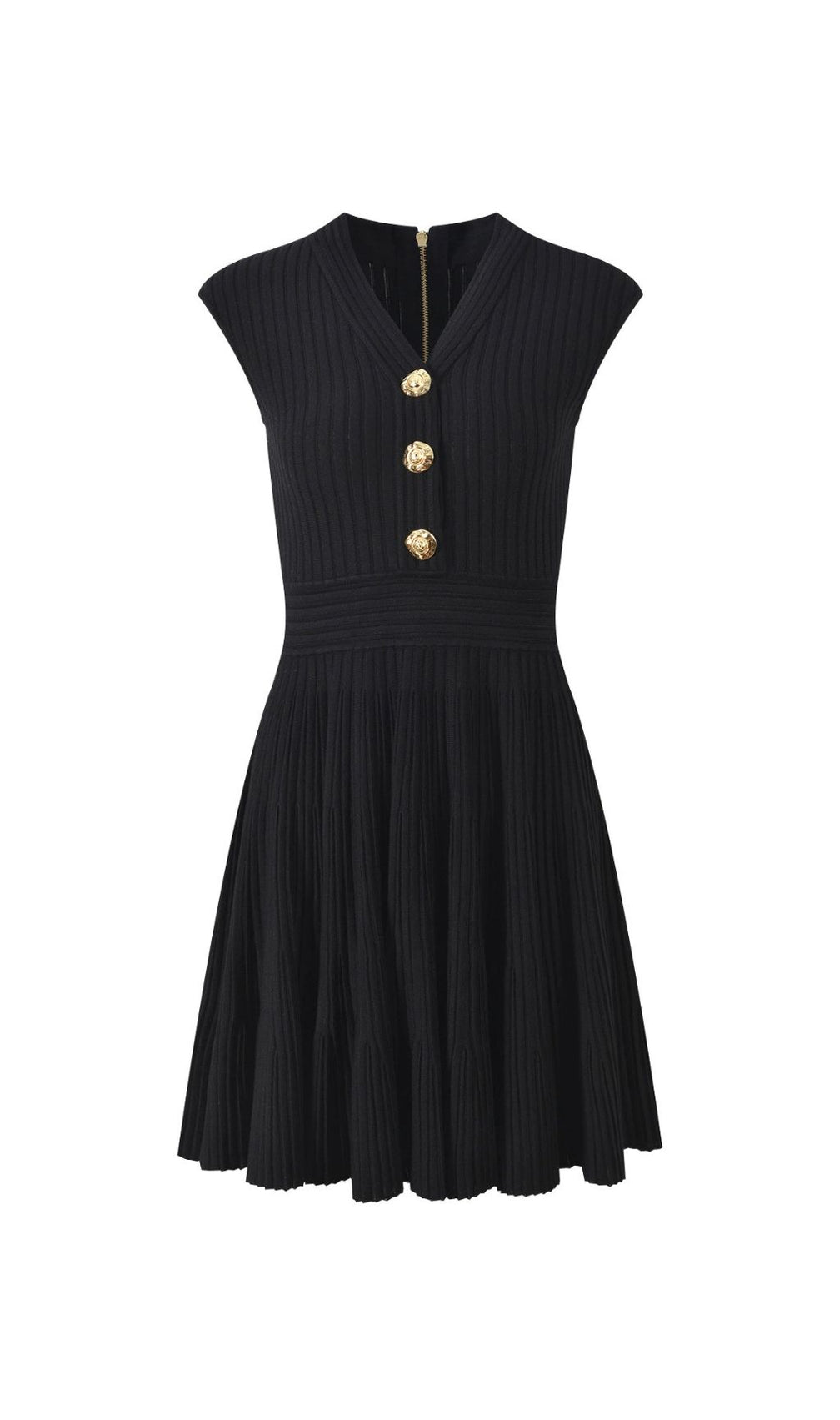 Hamid V-Neck Pleated Knit Mini Dress | Effortless Chic & Comfortable Pink Style