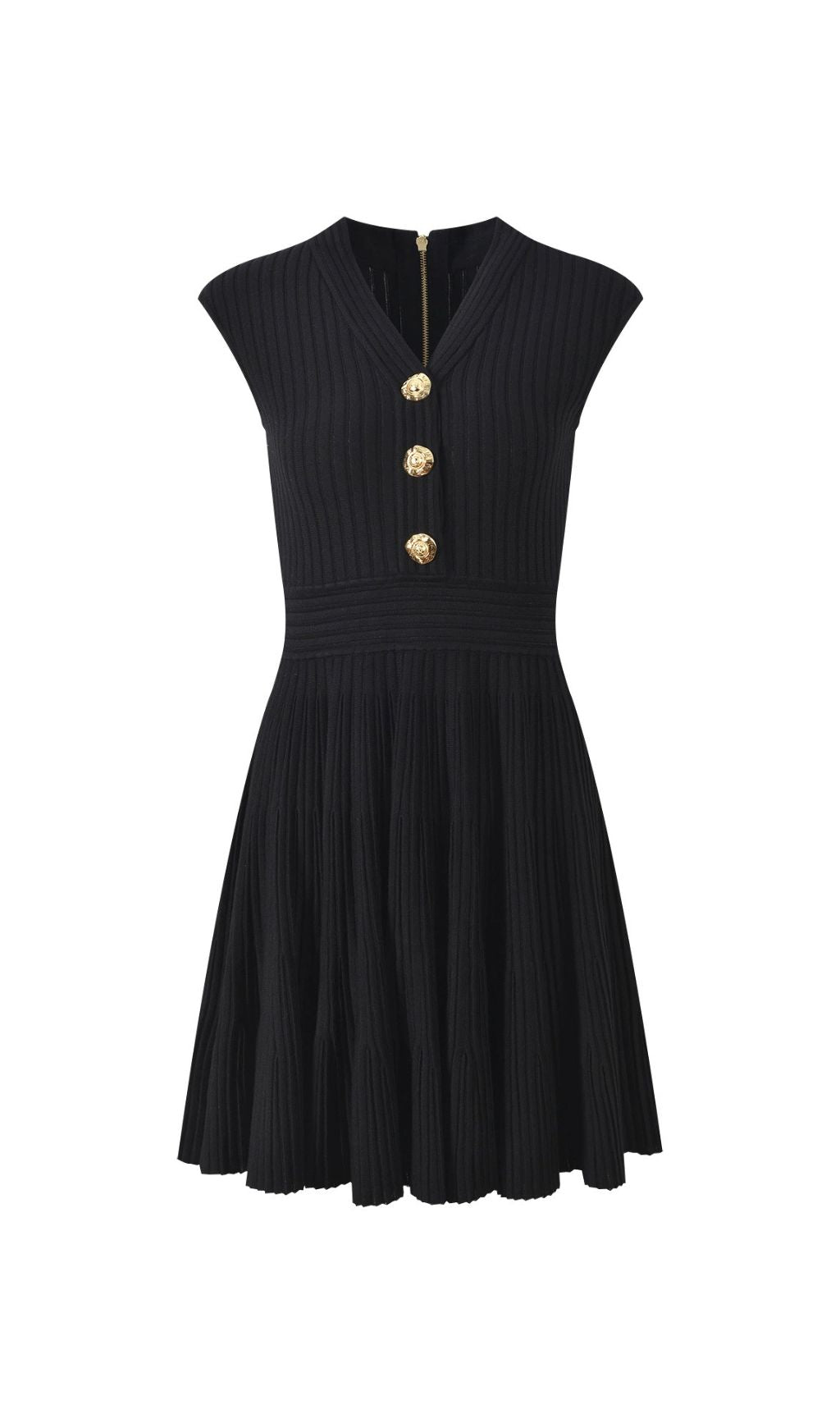 Hamid V-Neck Pleated Knit Mini Dress | Effortless Chic & Comfortable Pink Style