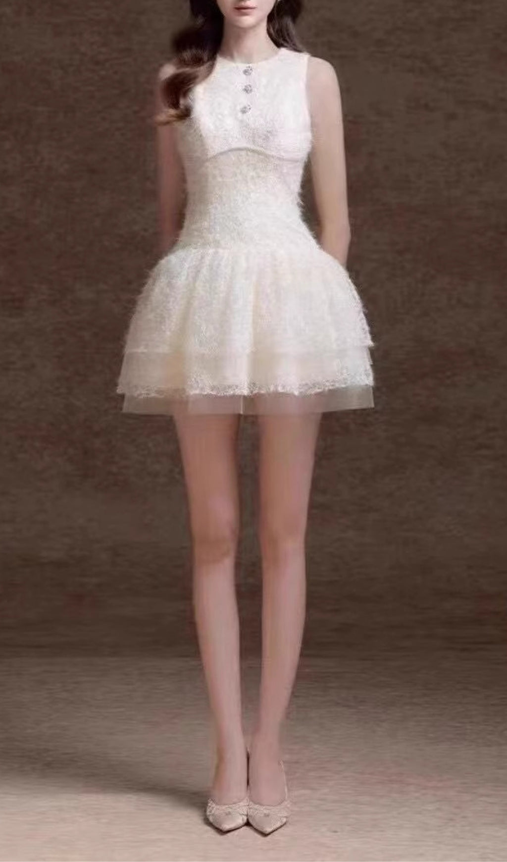 Elfreda White Lace Mini Dress