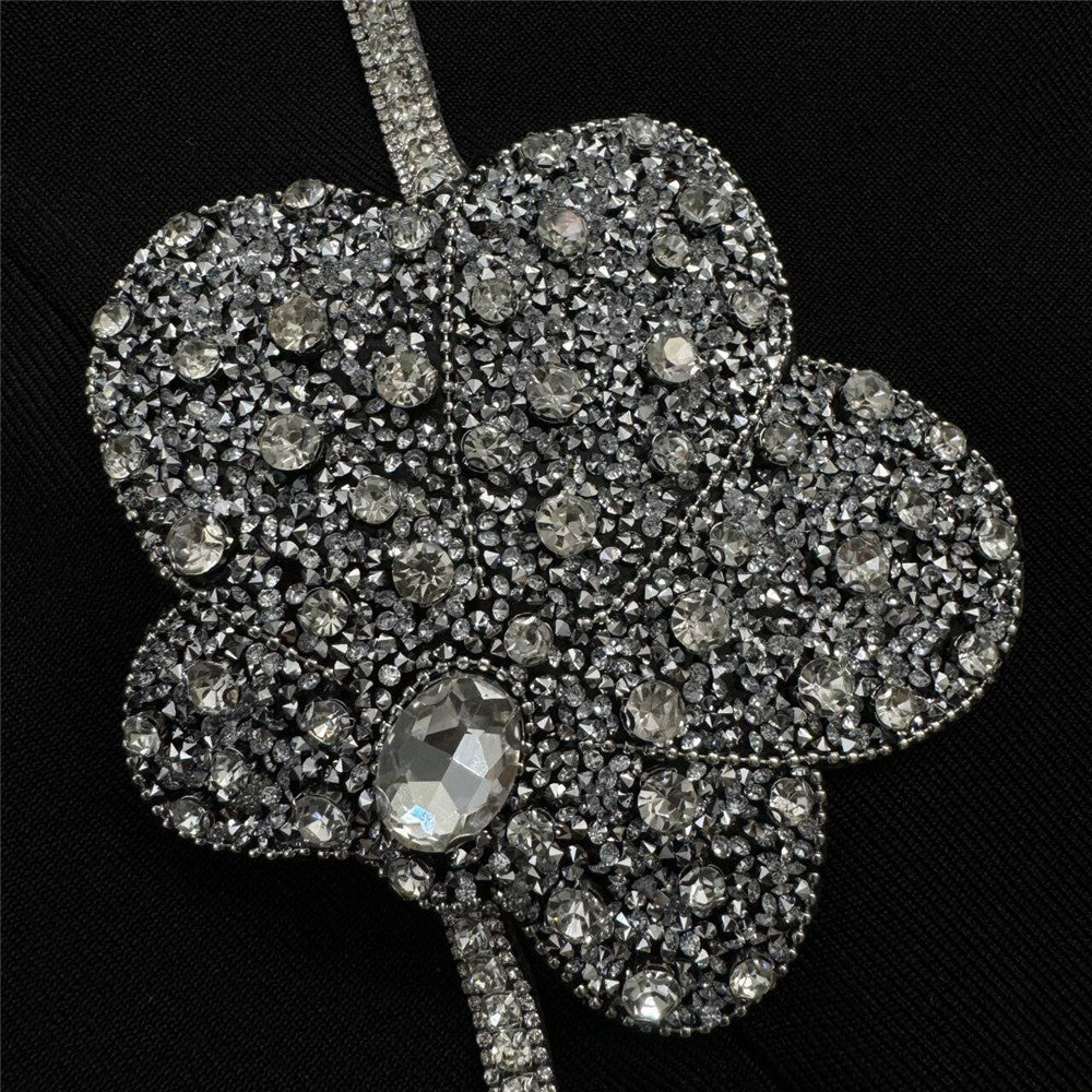 Galatia Black Diamante Long Sleeve Maxi Dress