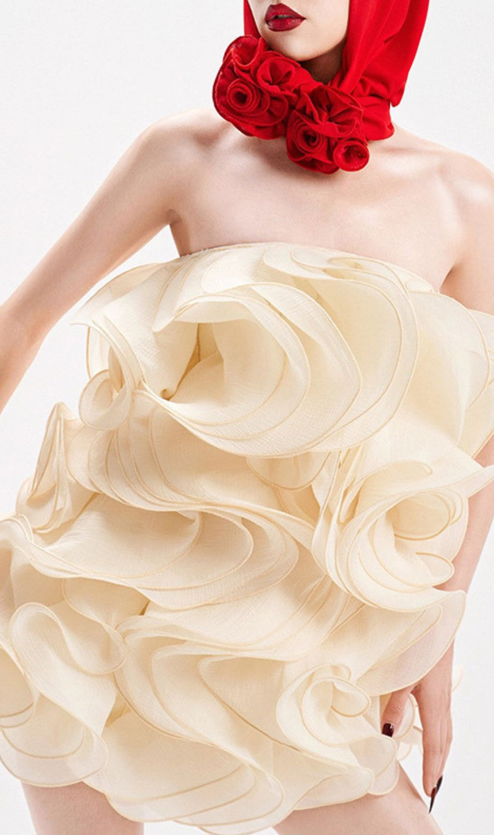 Indiana Voluminous Ruffle Strapless Mini Dress - Effortlessly Chic Party & Cocktail Attire