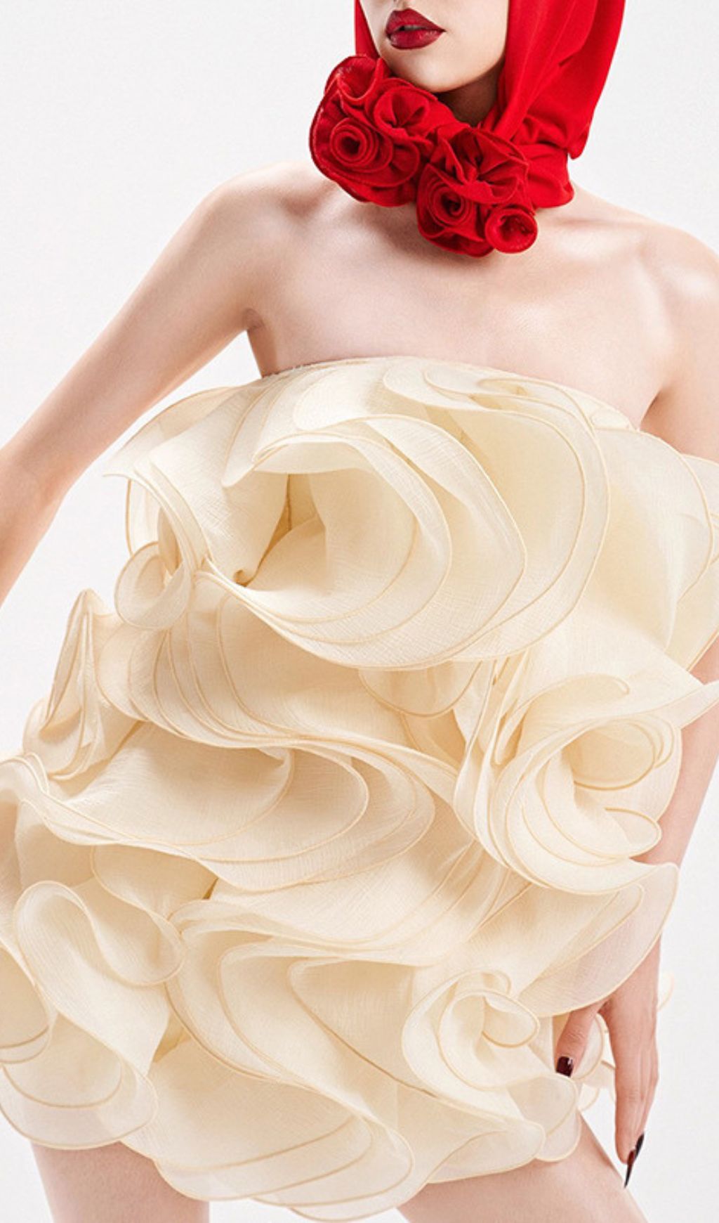 Indiana Voluminous Ruffle Strapless Mini Dress - Effortlessly Chic Party & Cocktail Attire