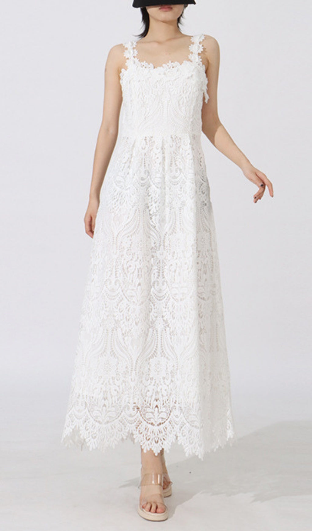 Earnest White Embroidery Maxi Dress