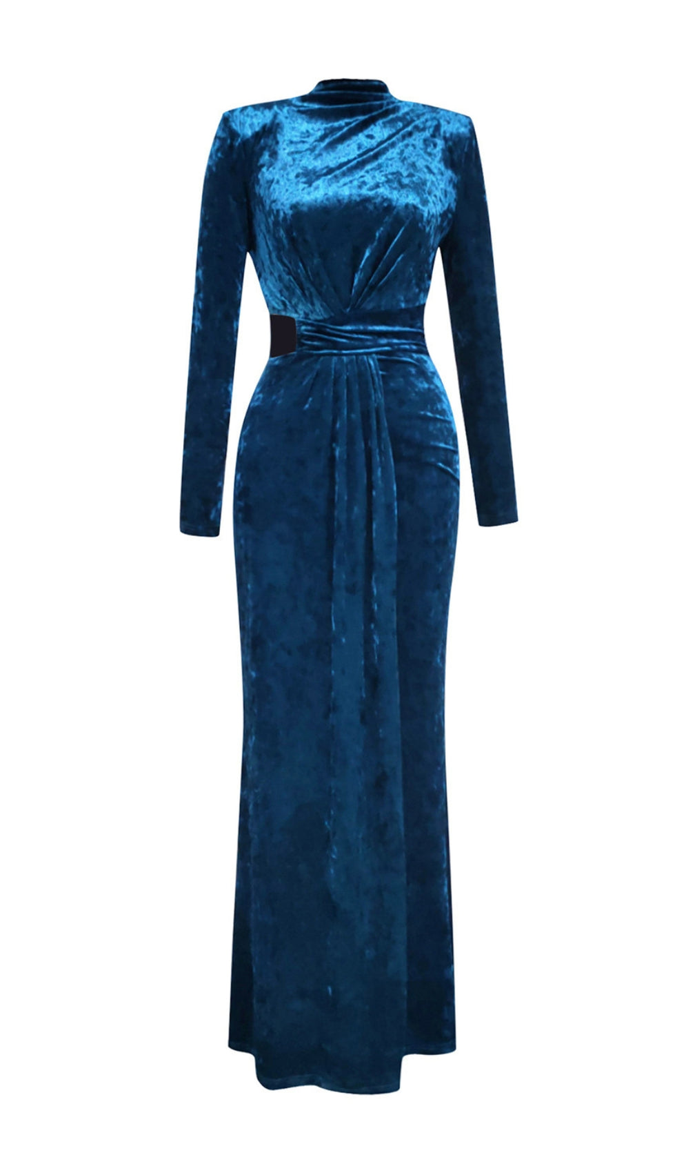 Bronka Cutout Slit Velvet Maxi Dress