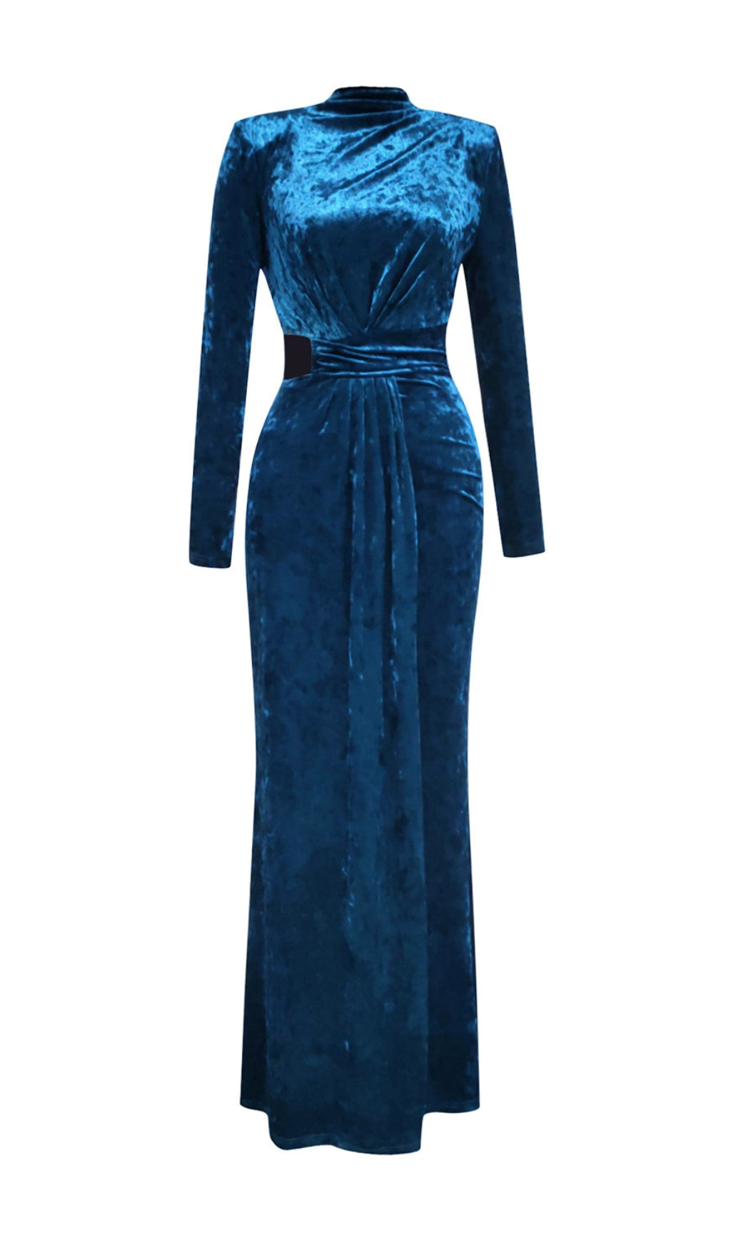 Bronka Cutout Slit Velvet Maxi Dress