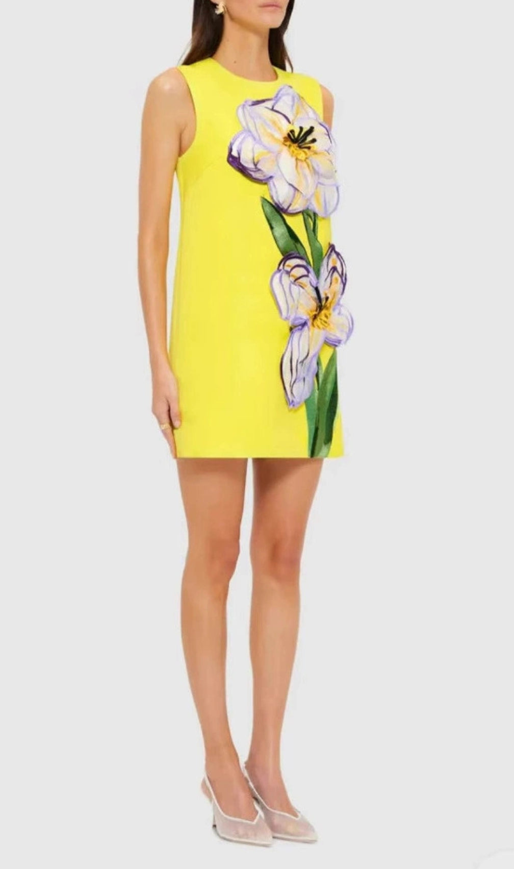 Evalyse Sleeveless Flower Mini Dress