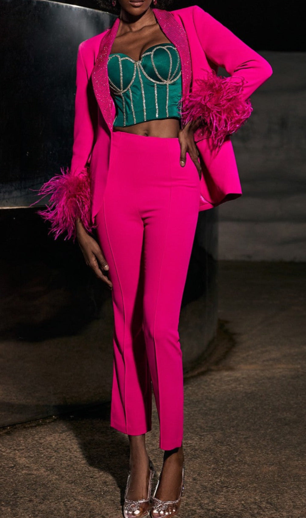 Bodycon Pants In Pink
