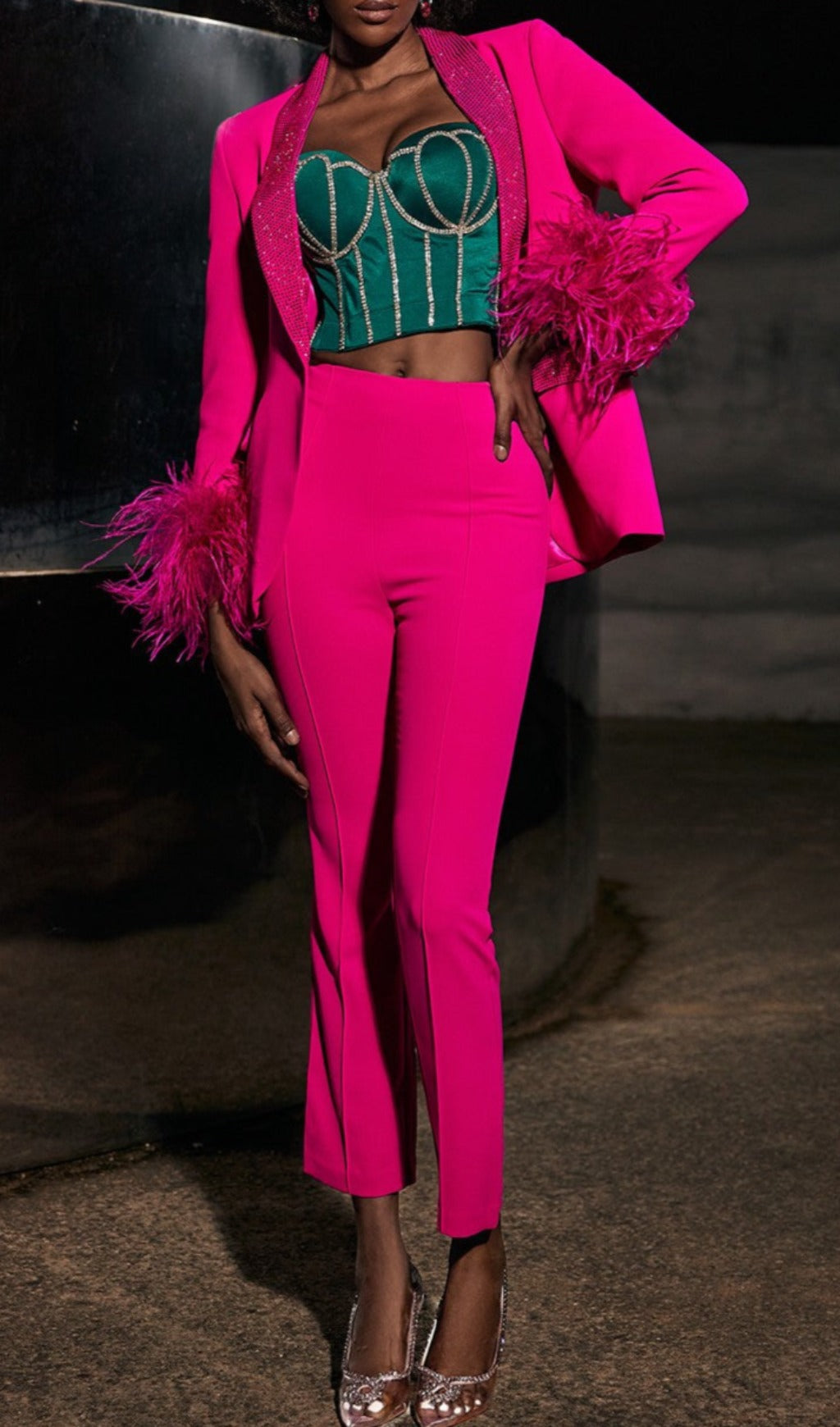 Bodycon Pants In Pink