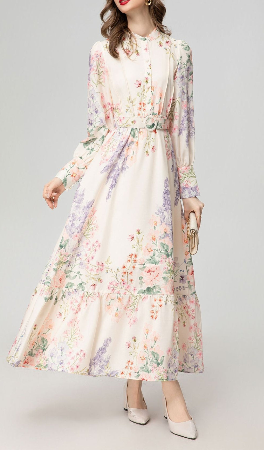 Amarine Floral Printed Maxi Dress