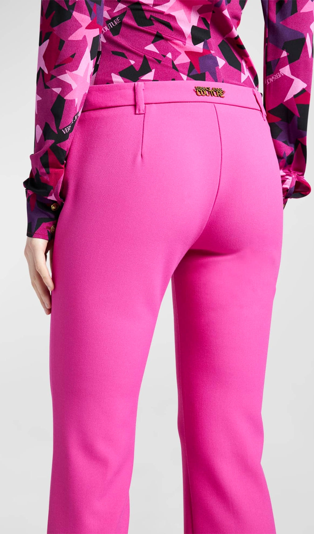 Hollow Collarless Blazer Slit Trouser Suit