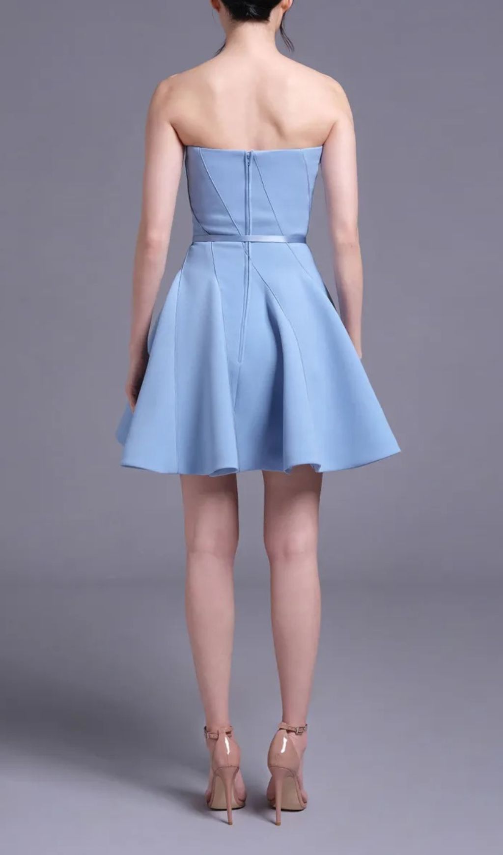 Jayeeta Azure Chic Strapless Mini Dress - Party Ready & Flattering