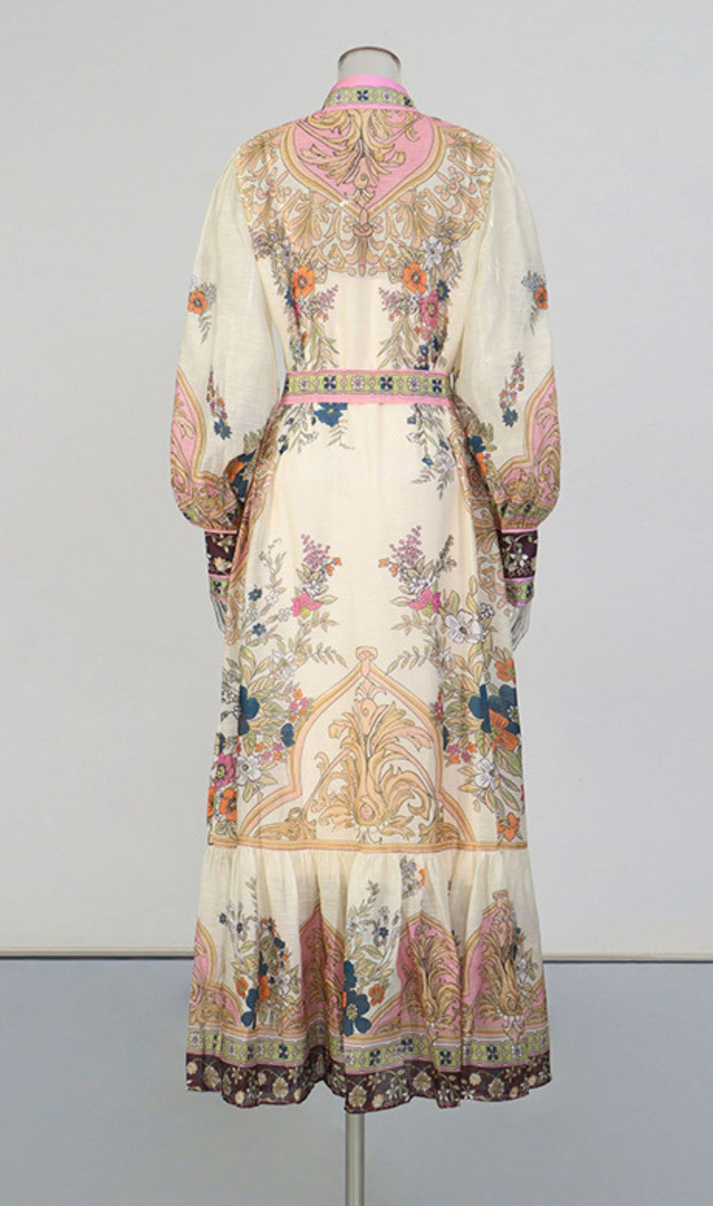 Kaavia Elegant Floral Long Sleeve Maxi Dress - Timeless Bohemian Chic