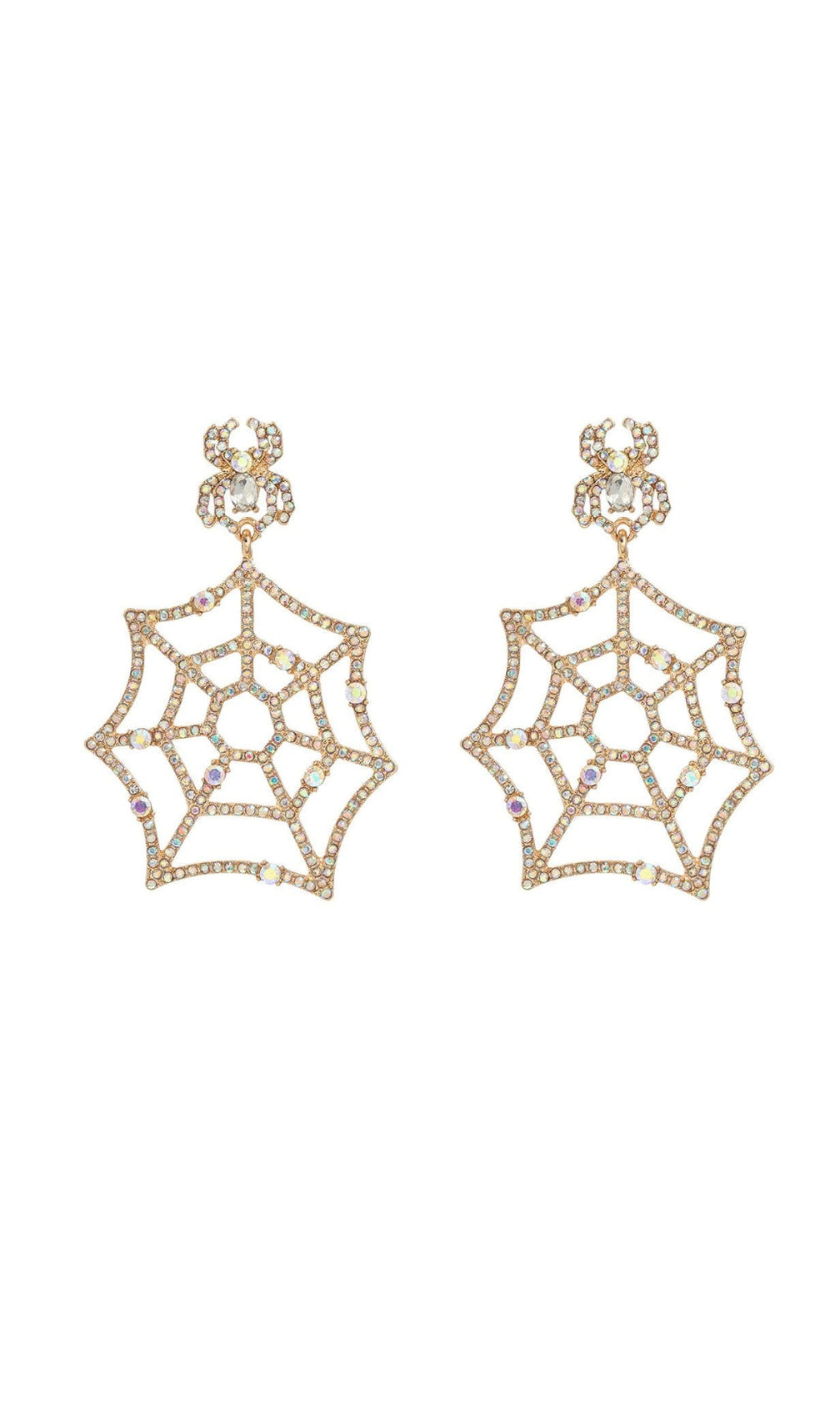Cobweb Rhinestone Earrings
