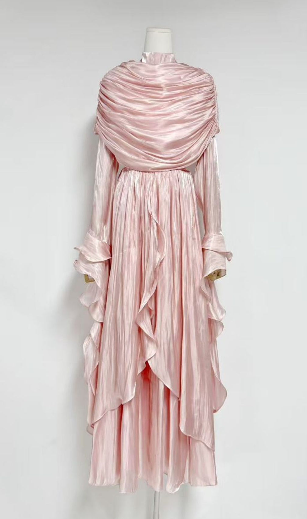 Karinna Rose Ruffle Maxi Dress - Elegant Long Sleeve Formal Gown