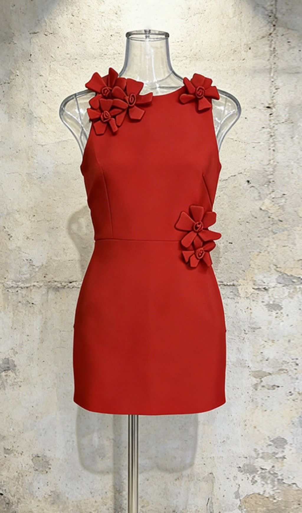 Kenny Elegant 3D Floral Sleeveless Mini Dress for Women