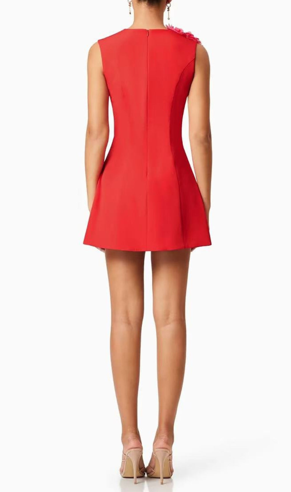 Erica Red Flower Mini Dress