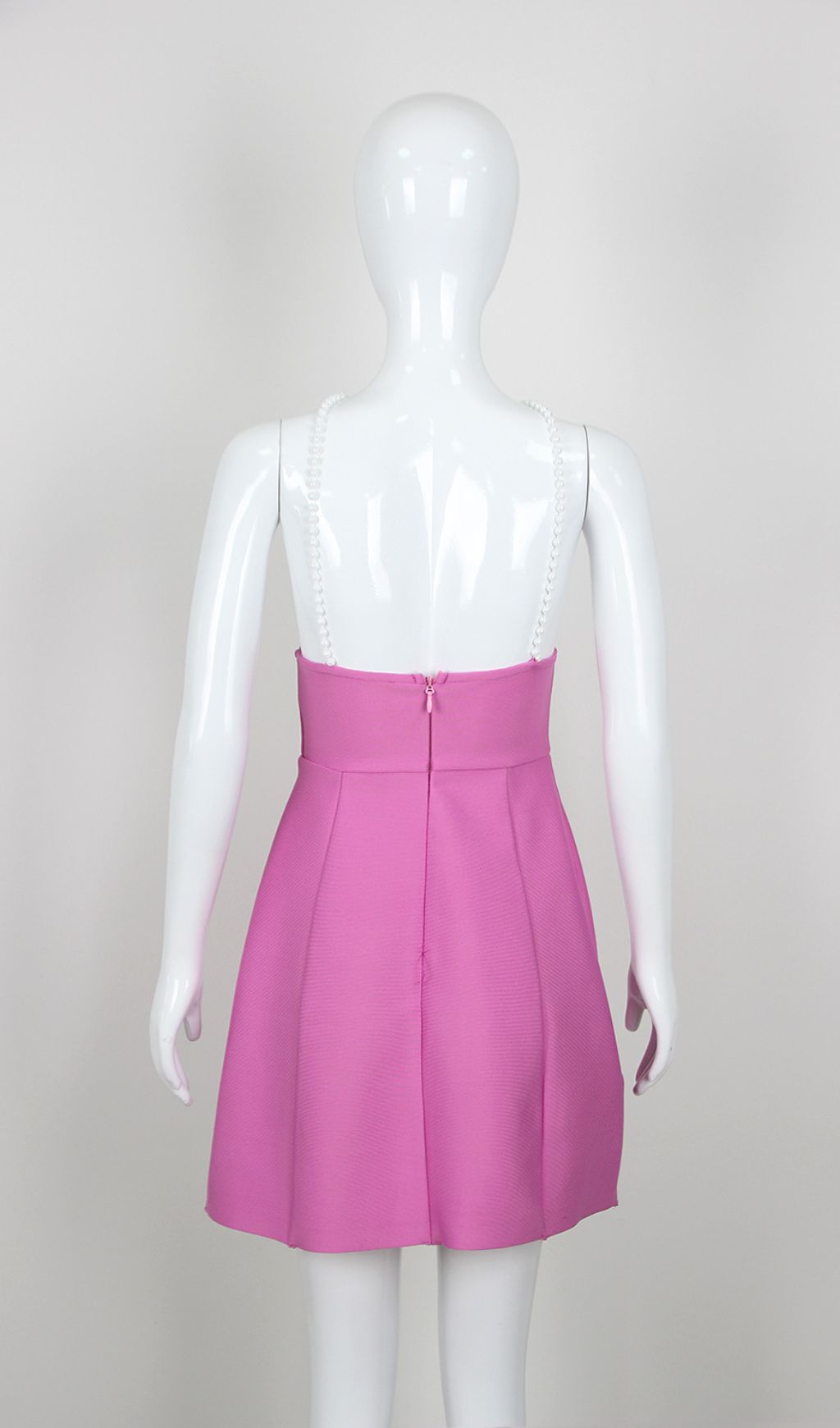 Jovanna Lavender Pearl & 3D Rose Mini Dress - Chic Party Glamour