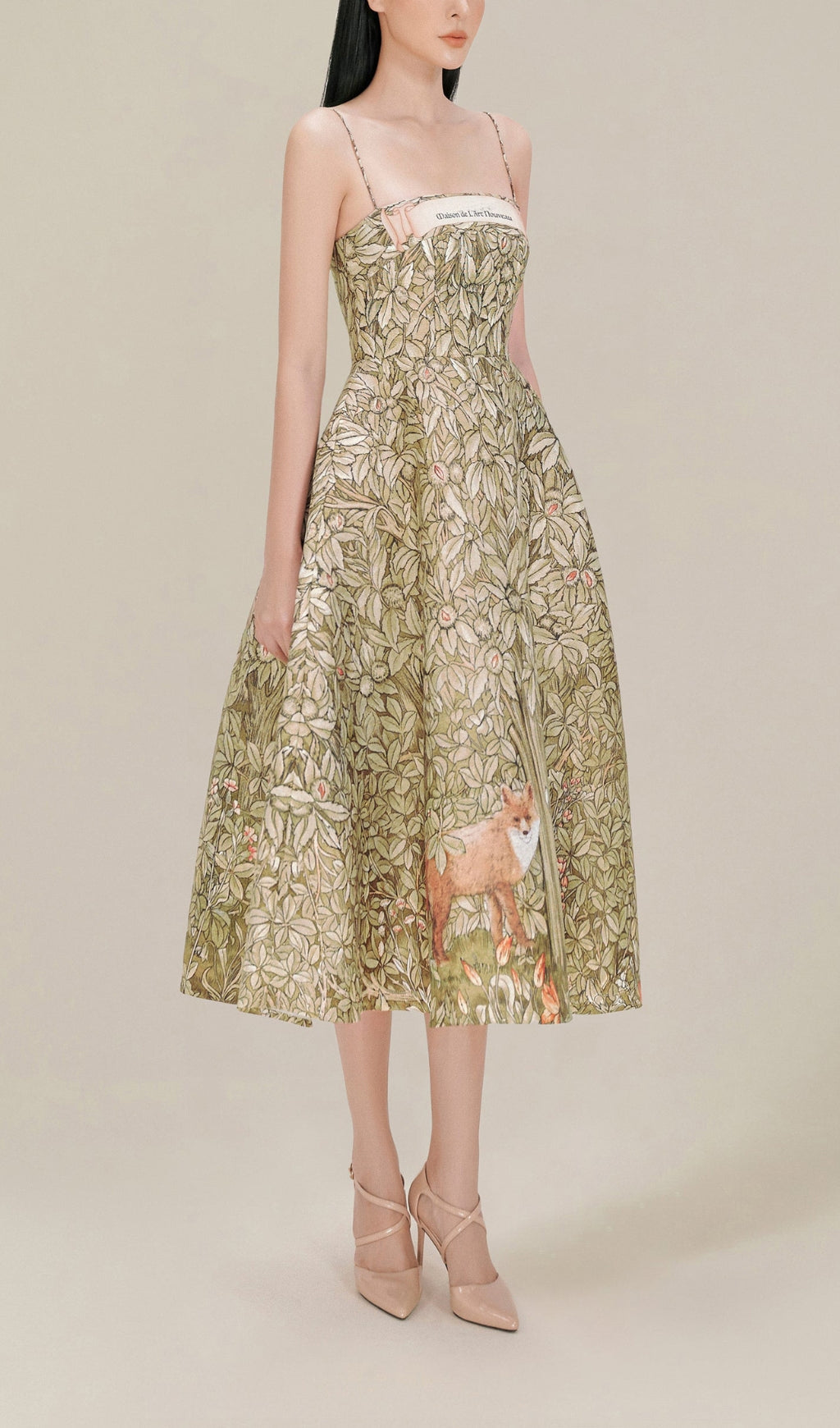 Jungle Prtinted Midi Dress