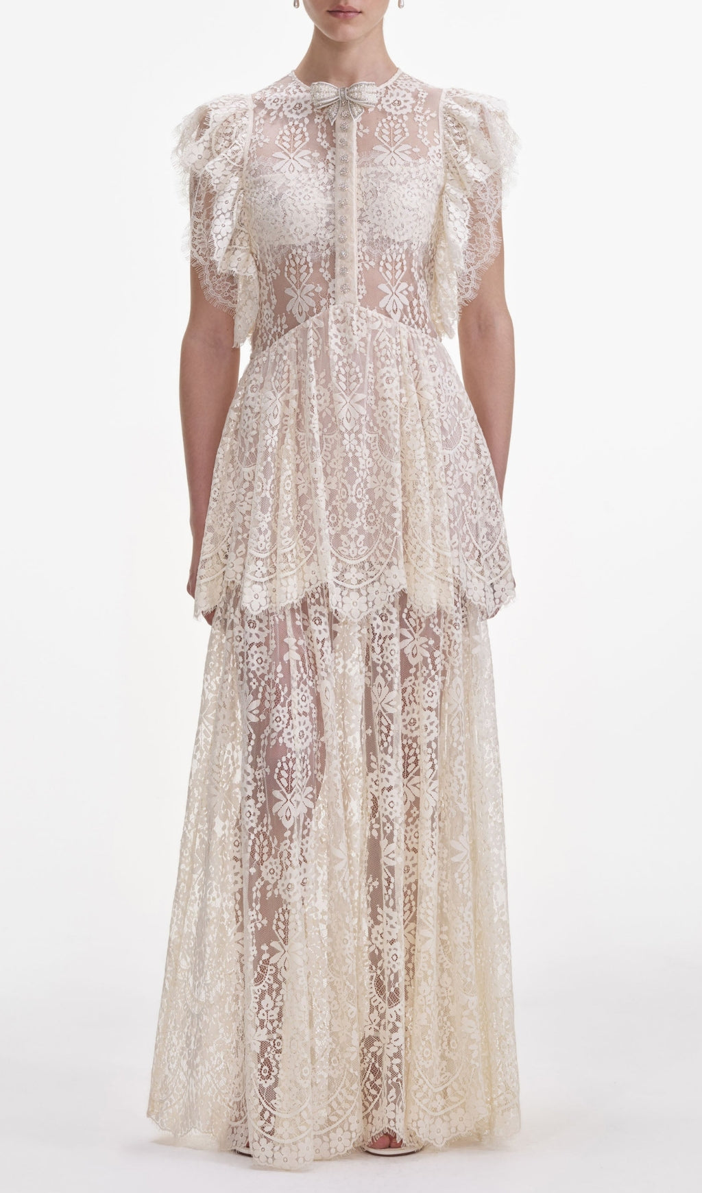 Tiered Lace Maxi Dress