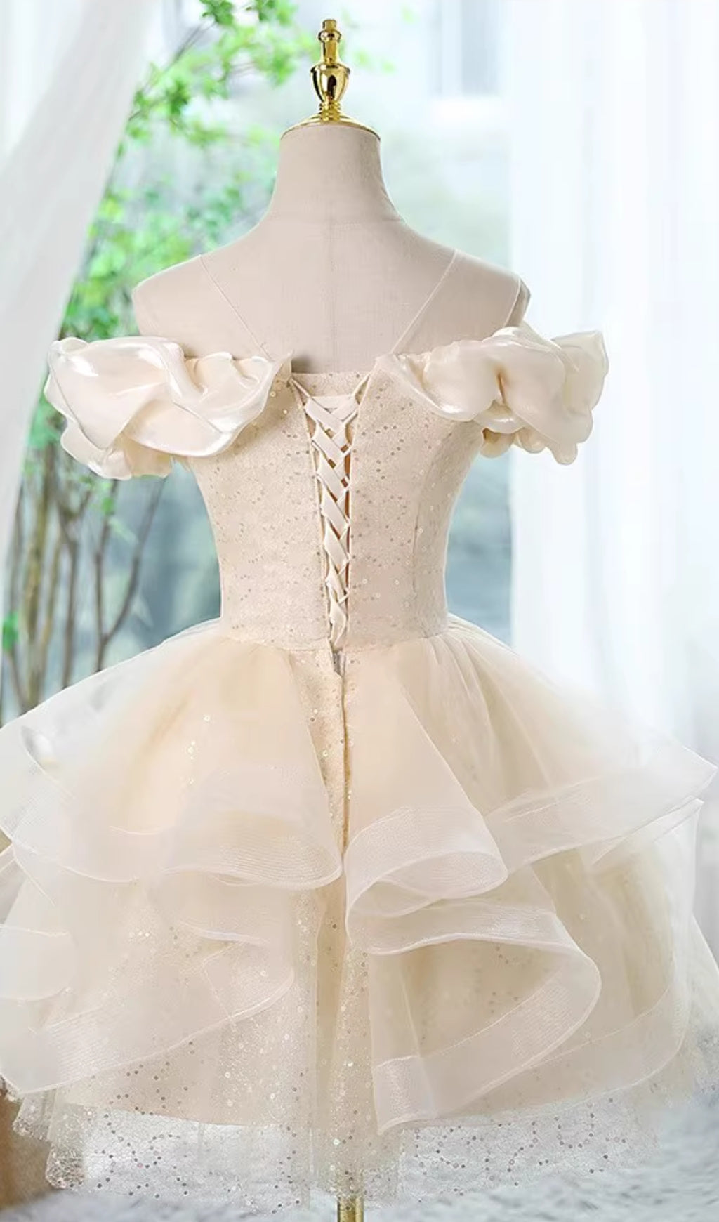 Anela Off Shoulder Sequin Mini Dress