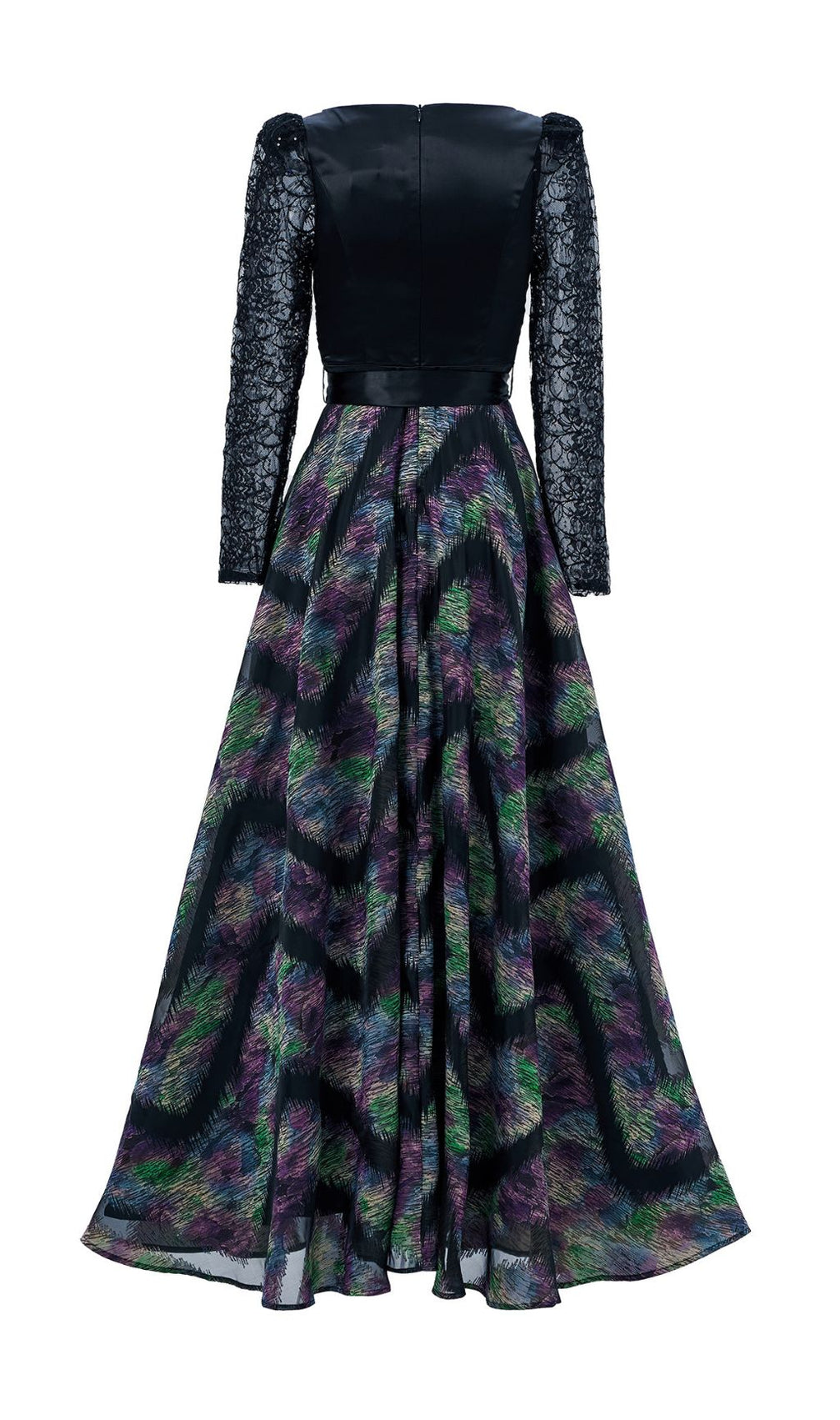 Ffan Purple Ruched Long Sleeve Maxi Dress