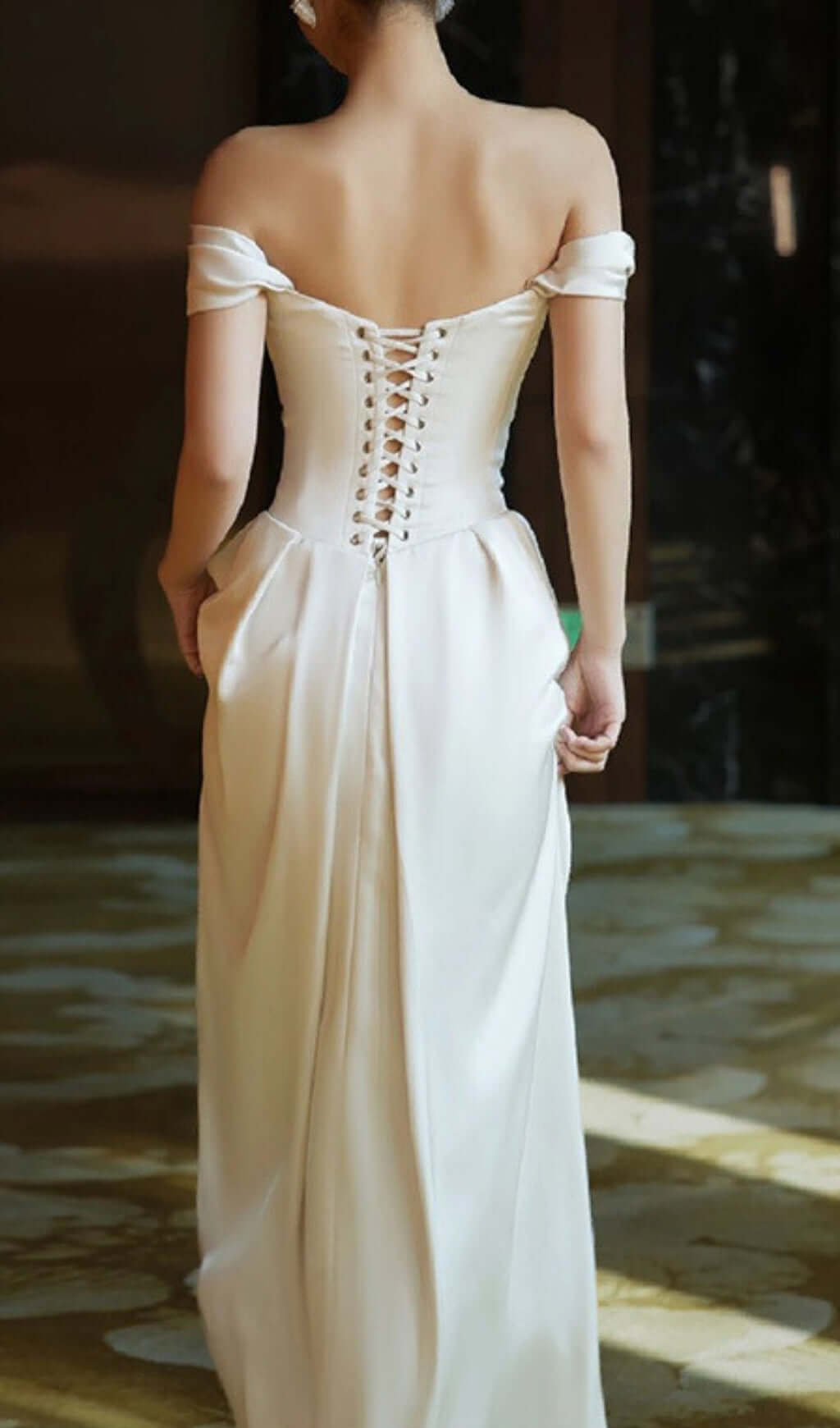 Avishag Satin Corset Wedding Dress