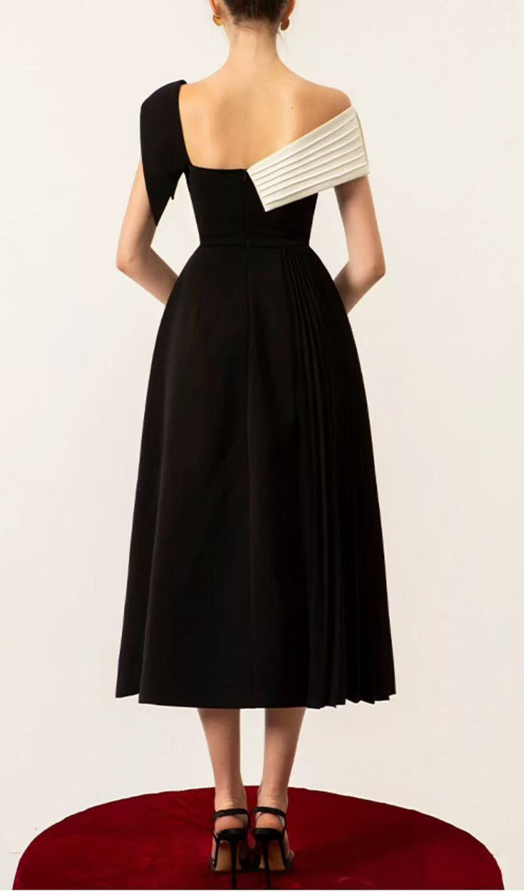 Damia Skew Collar Midi Dress