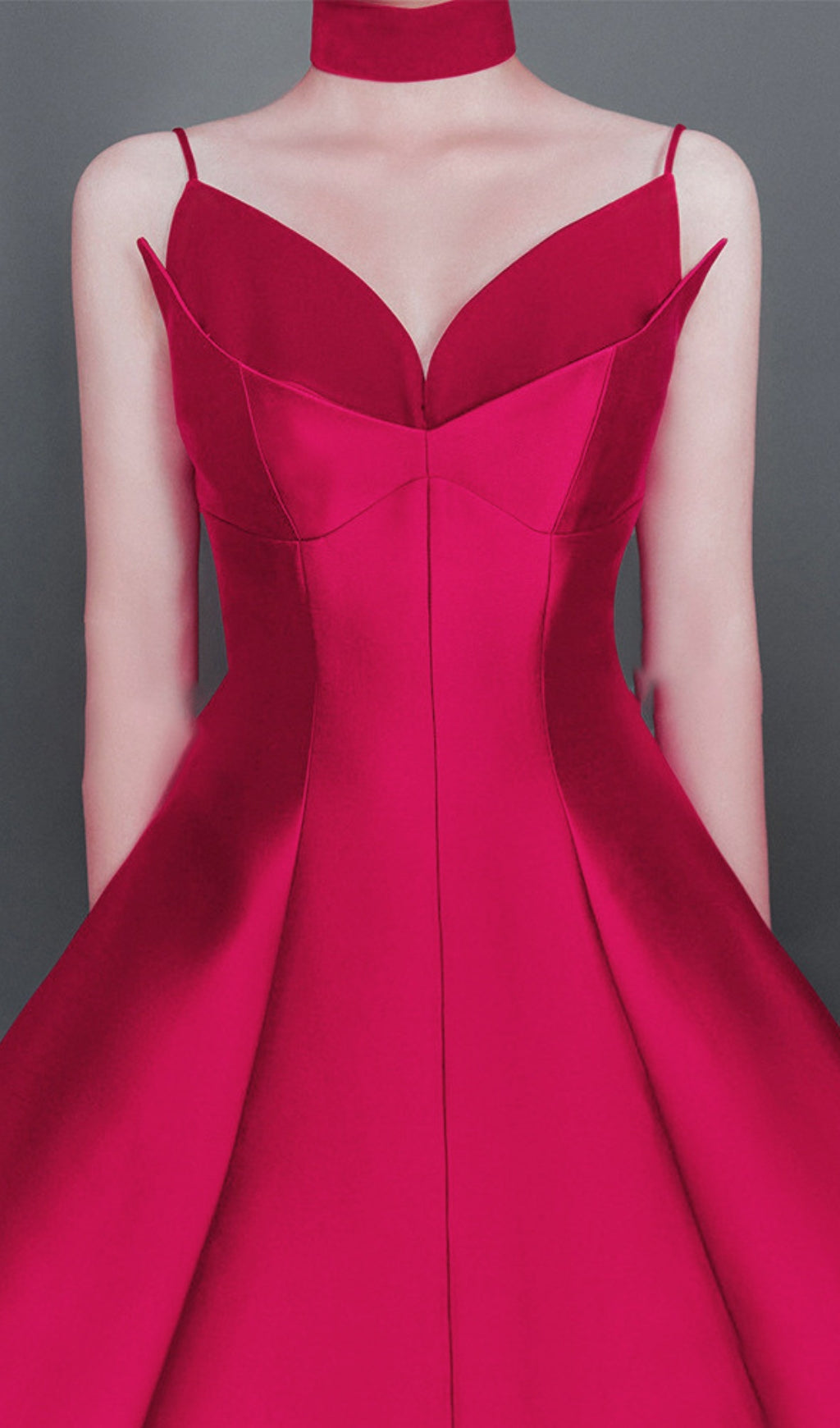 Carminda Rose Red Patchwork Midi Dress