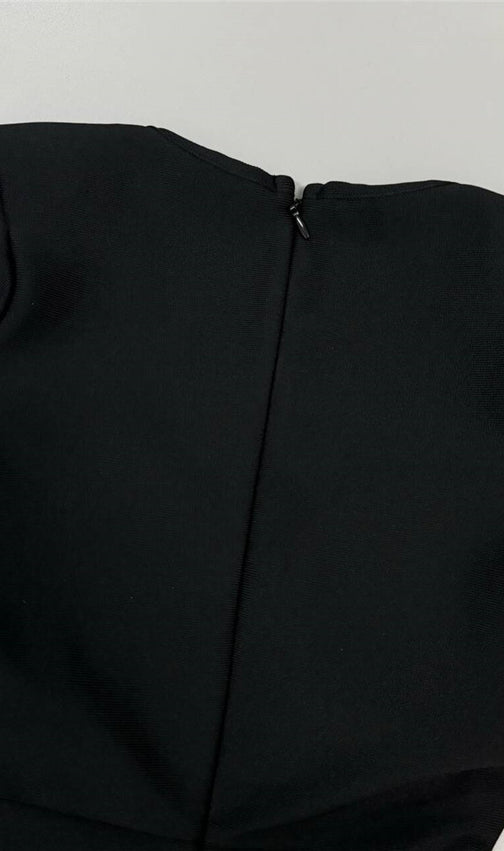 Felicja Diamante Long Sleeve Bandage Maxi Dress