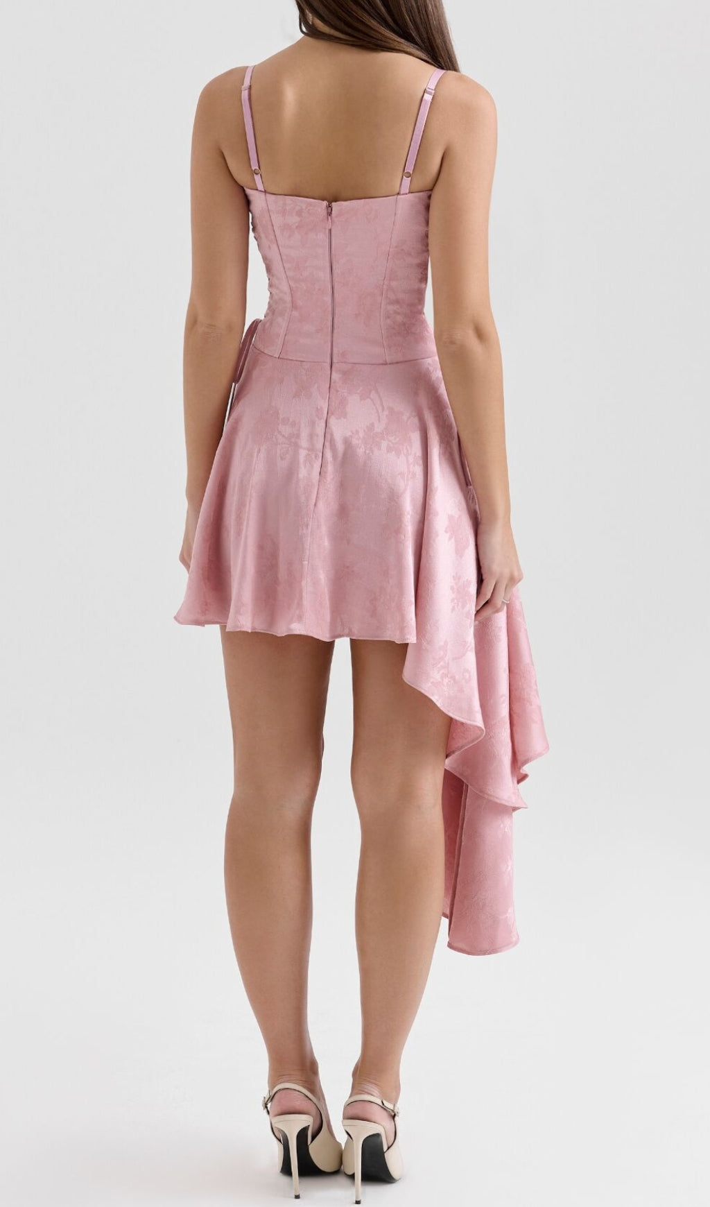 Enzo Pink Strappy Mini Dress