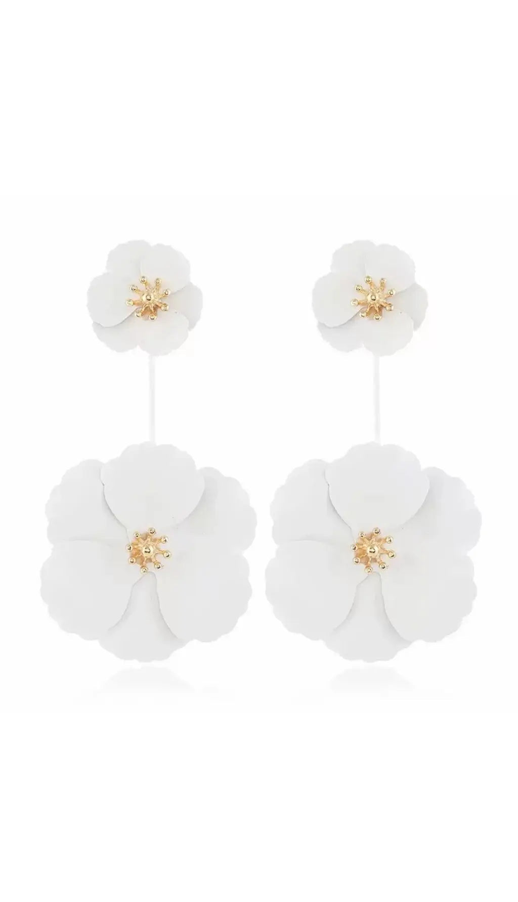 Bohemian Alloy Flower Long Earrings