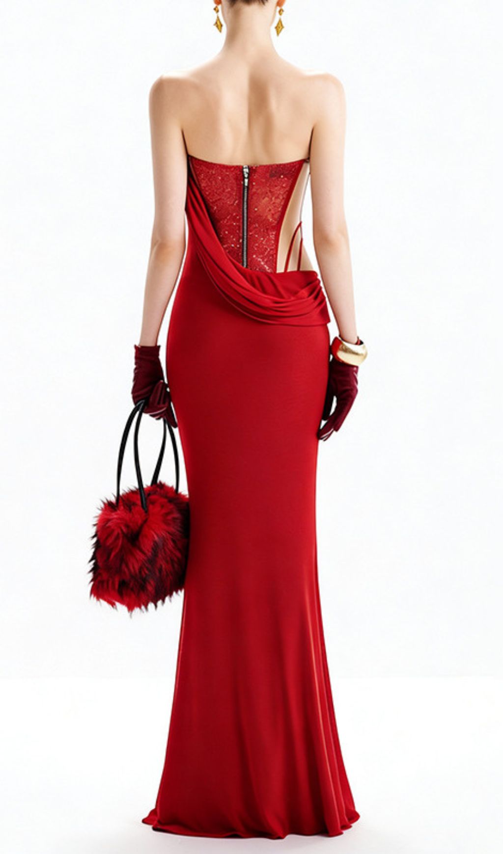 Janan Red Corset Gown: The Ultimate Glamour Statement