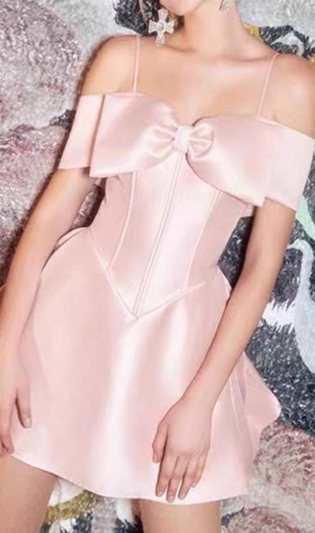 Agrata Bow Corset Mini Dress