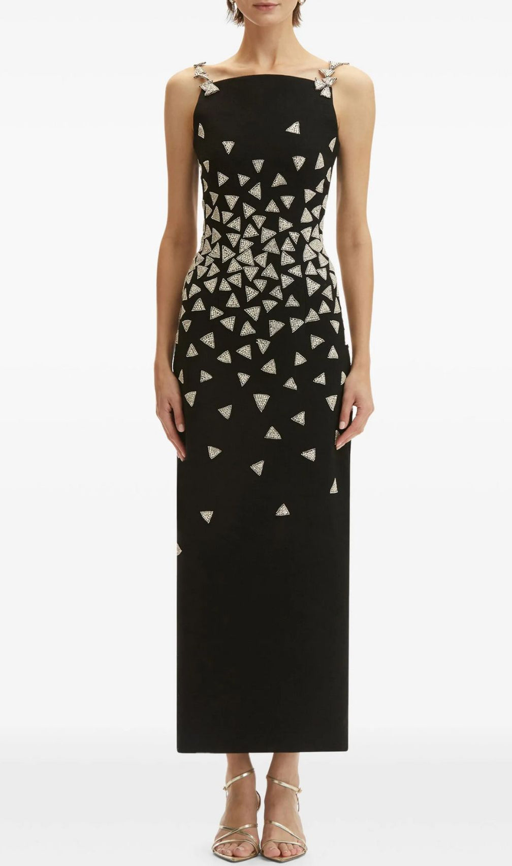 Firuz Black Diamante Bandage Maxi Dress