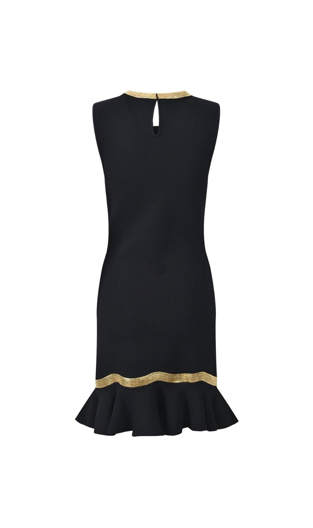 Ophira Metal Chain Trim Knit Short Dress