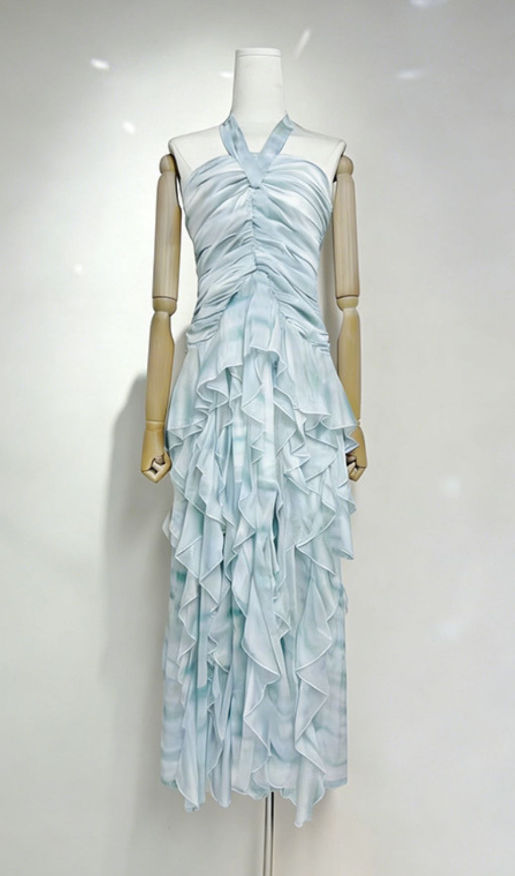 Kaylee Halter Ruffle Maxi Dress | Ethereal Flow for Beach Weddings & Summer Soirées