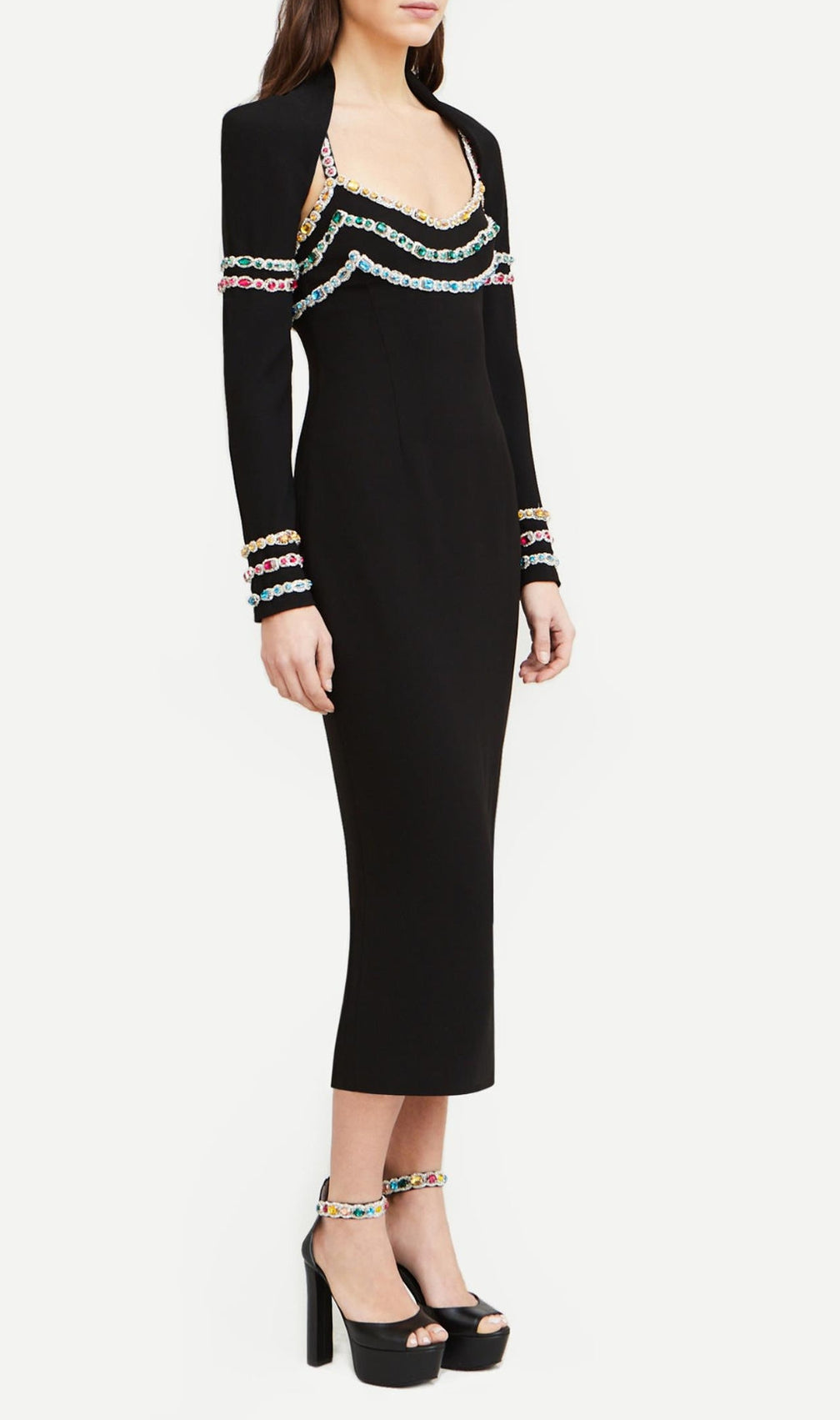 Aeliana Rhinestone Bandage Dress