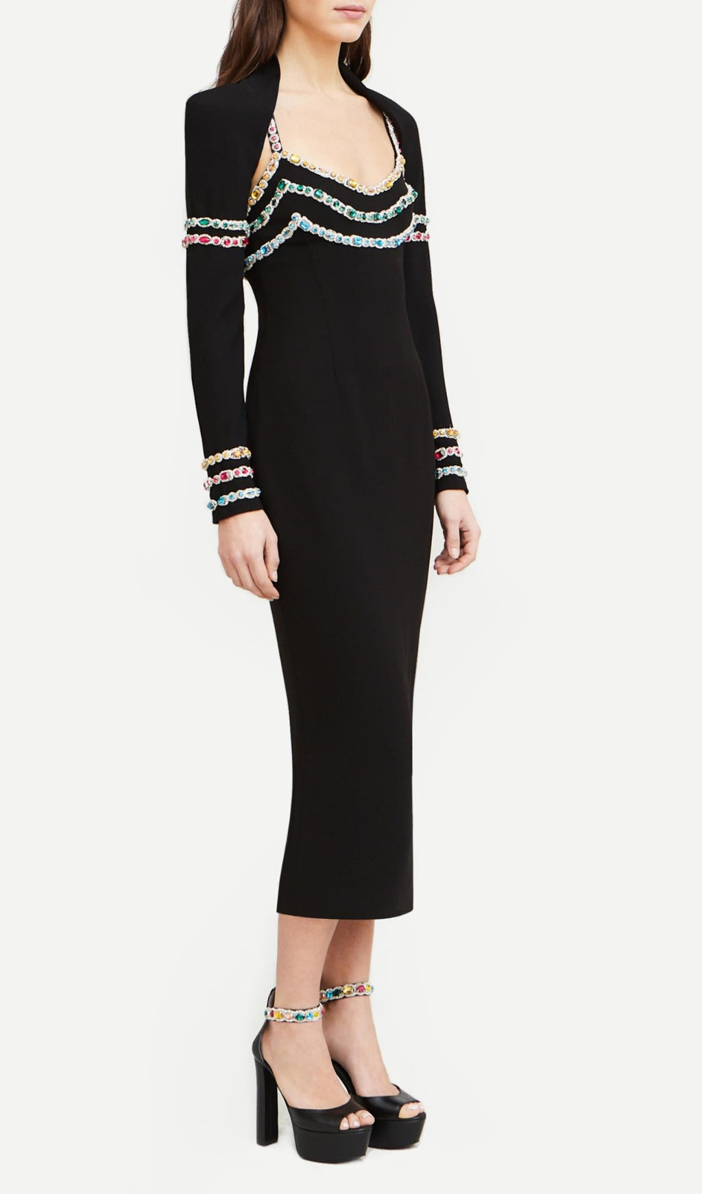 Aeliana Rhinestone Bandage Dress