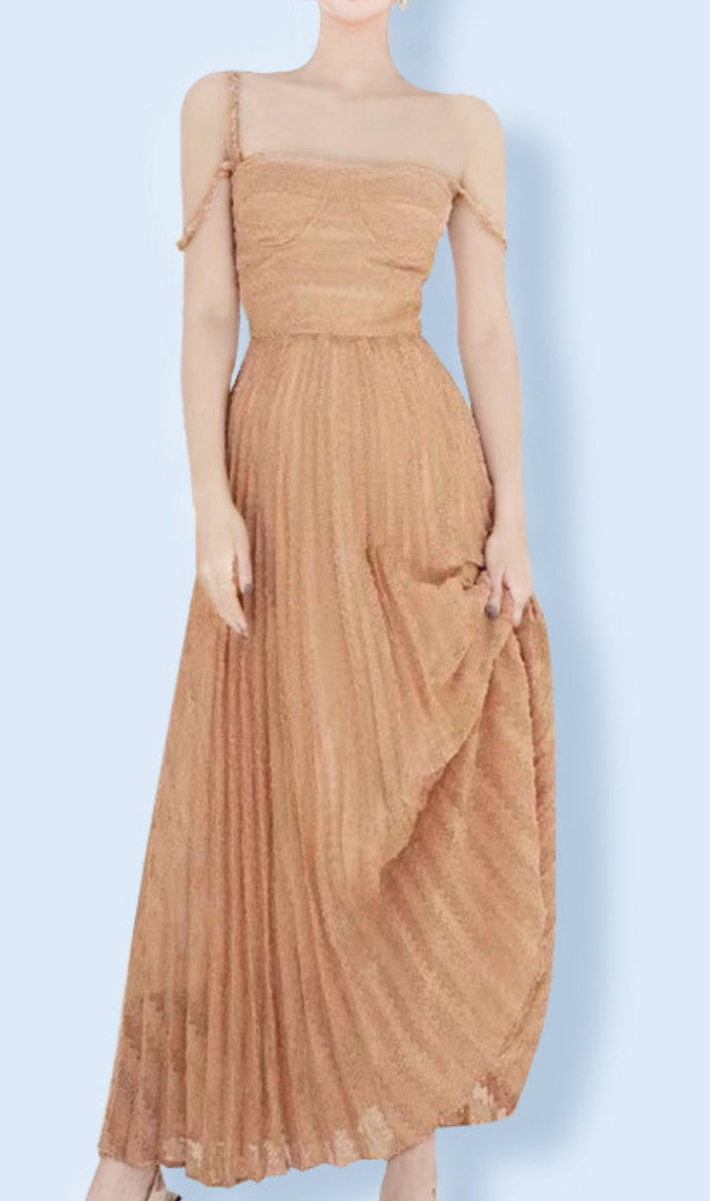 Domicia Pleated Maxi Dress