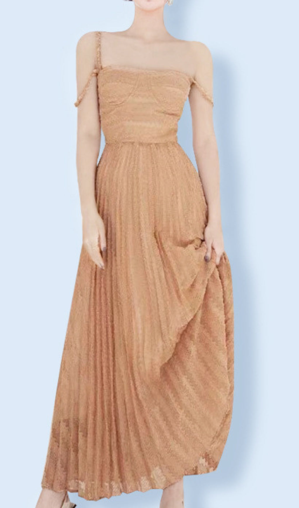 Domicia Pleated Maxi Dress