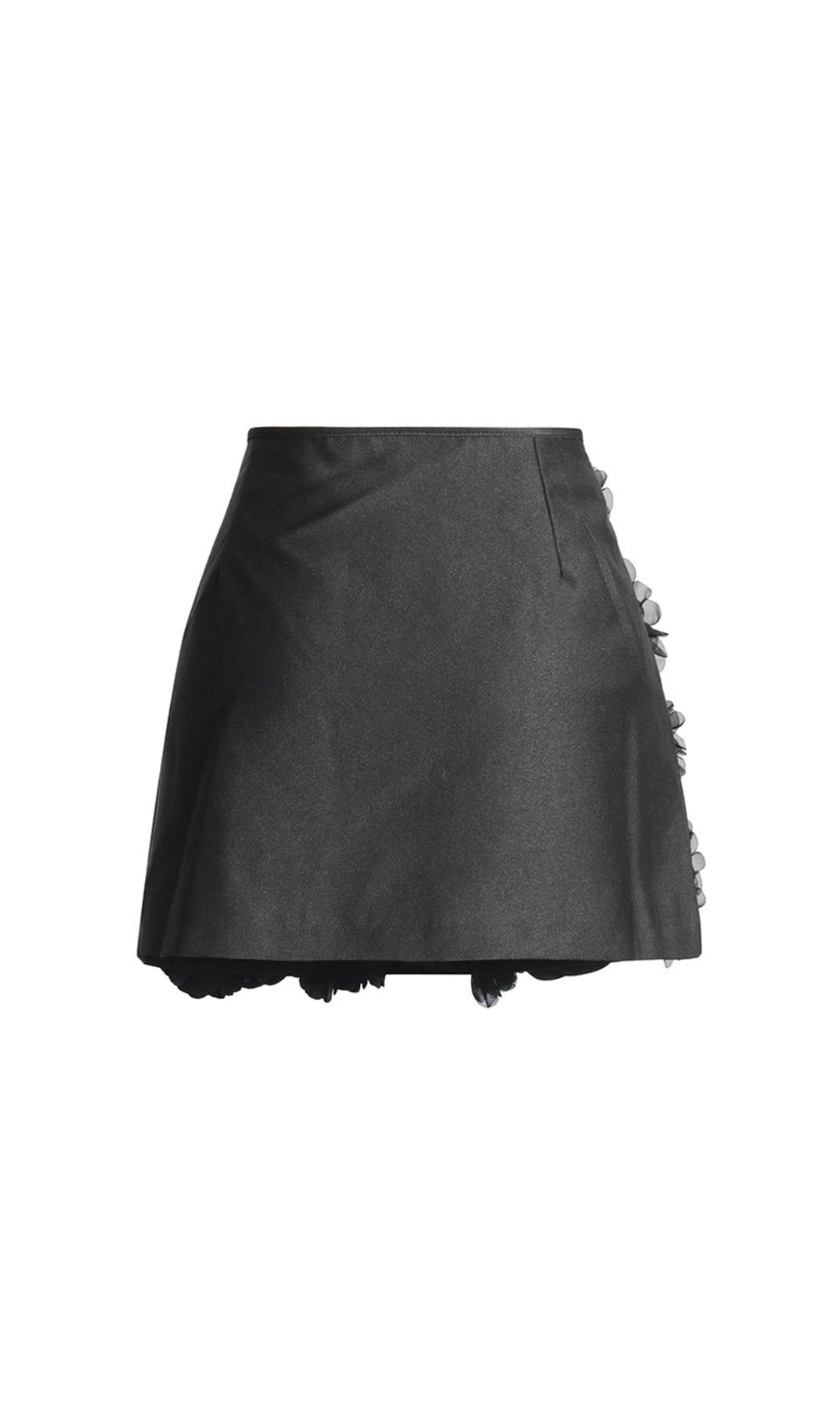 Anchalee Black Flower Mini Skirt