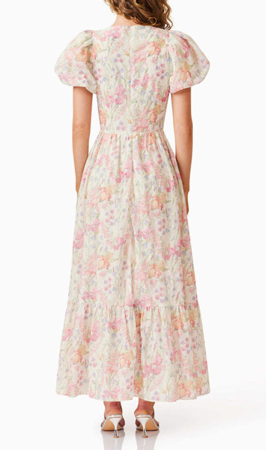 Gizela Floral Puff-Sleeve Maxi Dress