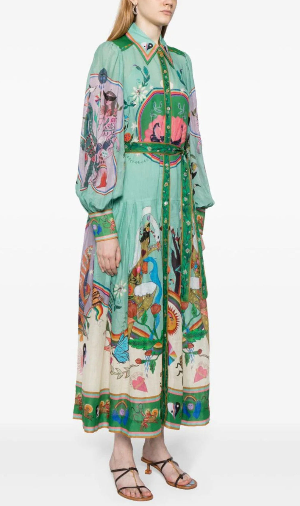 Apollonia Belted Printed Shirt Dress